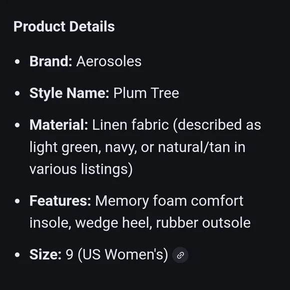 Aerosoles Women's Linen Wedge Shoes - Tan - Picture 7 of 8